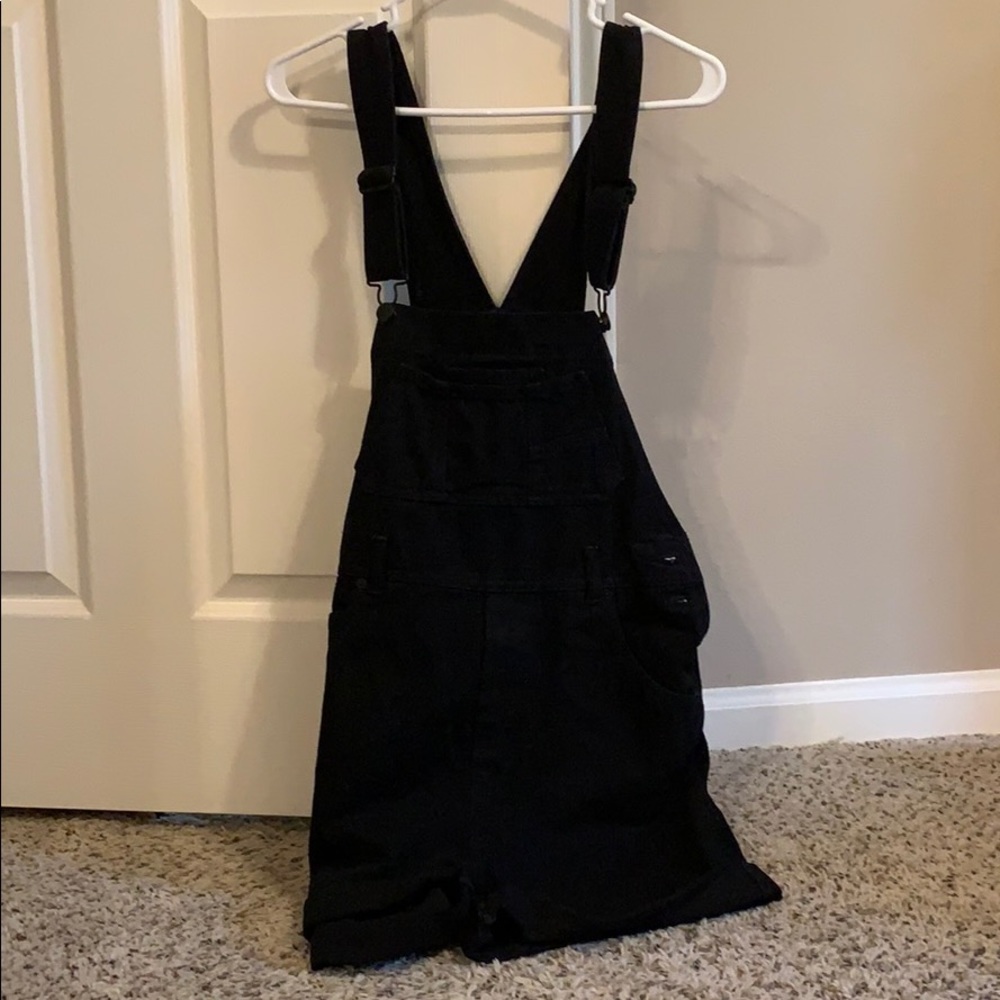 Short black overalls!
